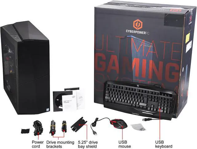 Alt view image 10 of 10 - CyberpowerPC Desktop Computer Gamer Xtreme S256T Intel Core i7-7700 8GB DDR4 1TB HDD GeForce GTX 1070 Windows 10 Home 64-Bit