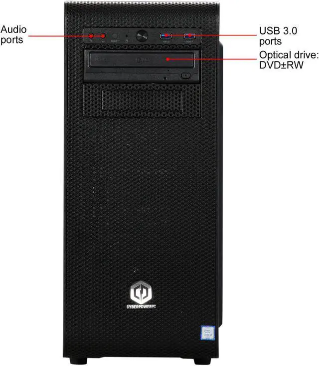 Alt view image 2 of 9 - CyberpowerPC Desktop Computer Zeus Evo Thunder S55TLQ Intel Core i7 7th Gen 7700K (4.20 GHz) 16 GB DDR4 2 TB HDD 120 GB SSD NVIDIA GeForce GTX 1070 Windows 10 Home 64-Bit