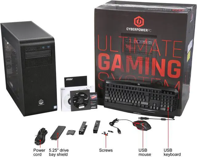 Alt view image 9 of 9 - CyberpowerPC Desktop Computer Zeus Evo Thunder S55TLQ Intel Core i7 7th Gen 7700K (4.20 GHz) 16 GB DDR4 2 TB HDD 120 GB SSD NVIDIA GeForce GTX 1070 Windows 10 Home 64-Bit