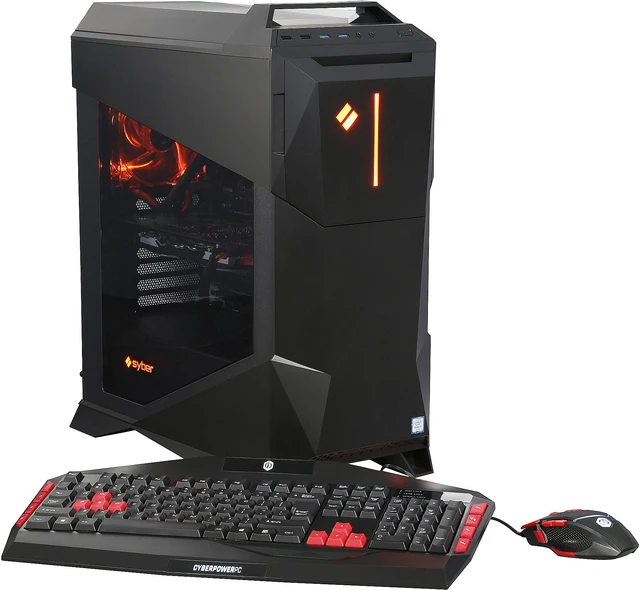CyberpowerPC Desktop Computer SYBER M VR300TLQ Intel Core i7-7700K 16GB ...