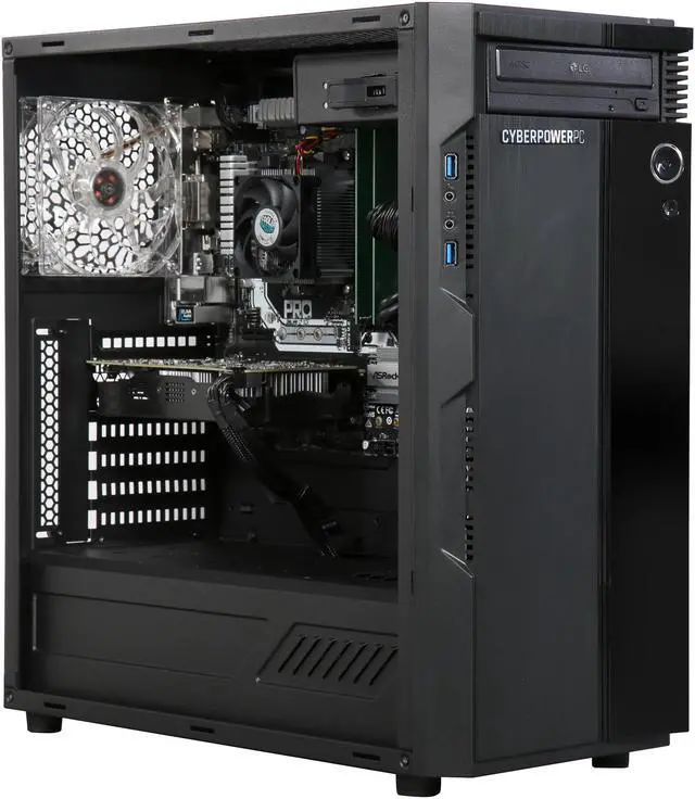 Alt view image 8 of 9 - CyberpowerPC Desktop PC Gamer Master 2010 AMD Ryzen 5 1400 8GB DDR4 GeForce GTX 1060 Windows 10 Home 64-Bit