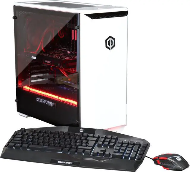 Main image of CyberpowerPC Desktop Computer Gamer Panzer VR 2250 AMD Ryzen 5 1500X 8GB DDR4 1TB HDD 120GB SSD GeForce GTX 1070 Windows 10 Home 64-Bit