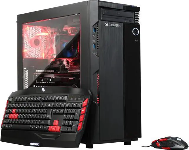 Main image of CyberpowerPC Desktop Computer Gamer Master 2009 AMD Ryzen 5 1400 8GB DDR4 1TB HDD GeForce GTX 1050 Windows 10 Home 64-Bit