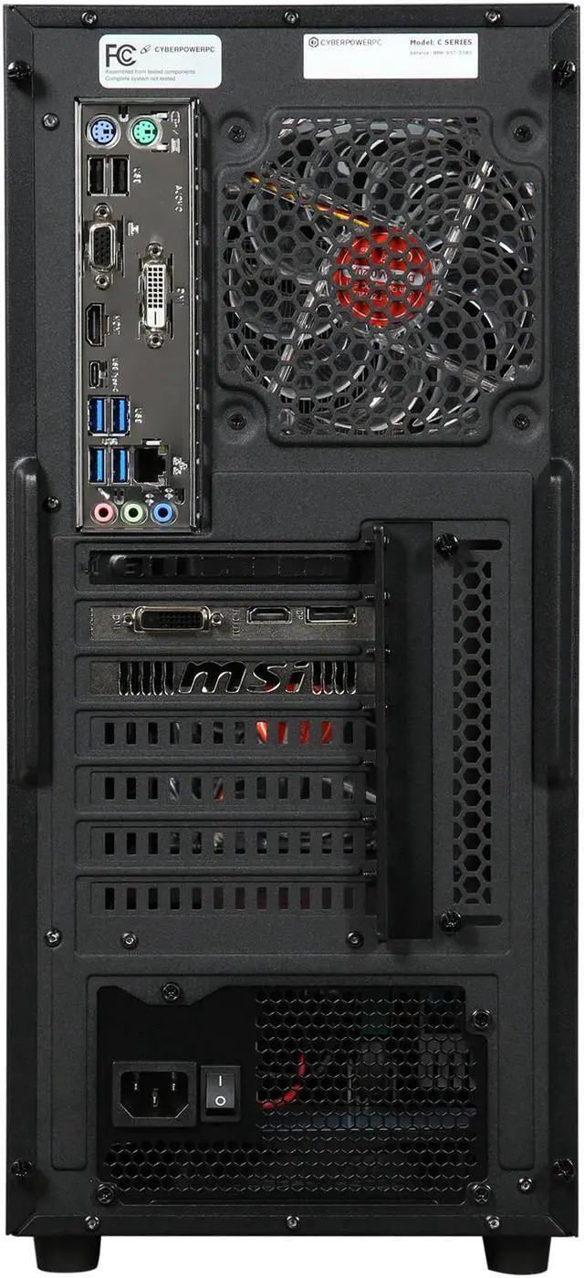 Alt view image 8 of 9 - CyberpowerPC Desktop Computer Gamer Master 2009 AMD Ryzen 5 1400 8GB DDR4 1TB HDD GeForce GTX 1050 Windows 10 Home 64-Bit