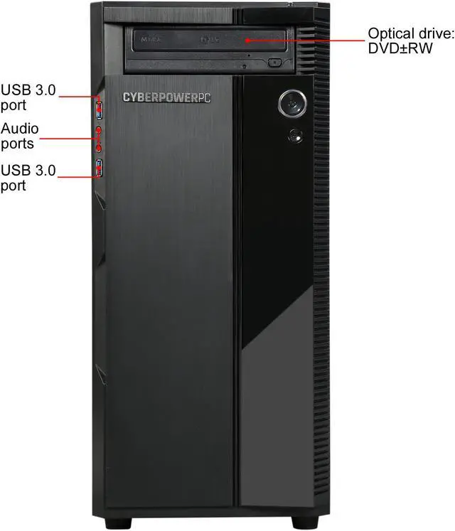 Alt view image 2 of 9 - CyberpowerPC Desktop Computer Gamer Master 2011 AMD Ryzen 5 1400 8GB DDR4 1TB HDD GeForce GTX 1070 Windows 10 Home 64-Bit