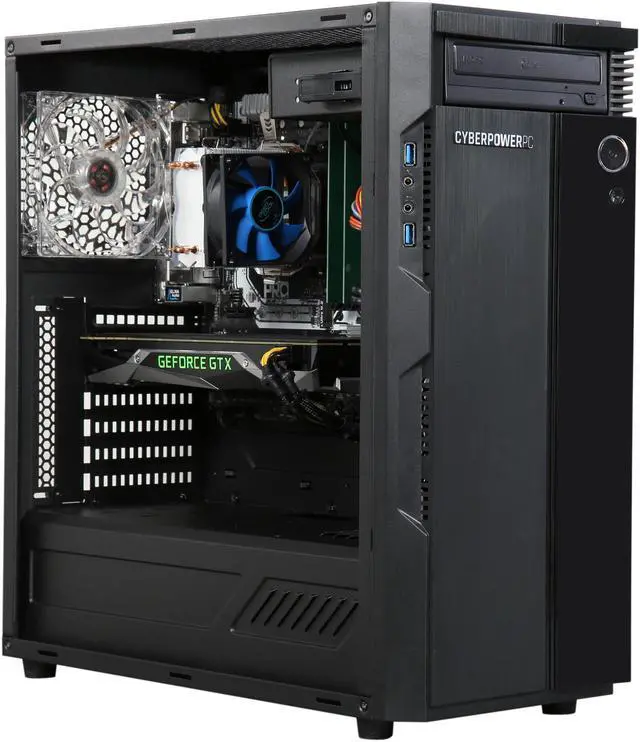 Alt view image 7 of 9 - CyberpowerPC Desktop Computer Gamer Master 2011 AMD Ryzen 5 1400 8GB DDR4 1TB HDD GeForce GTX 1070 Windows 10 Home 64-Bit