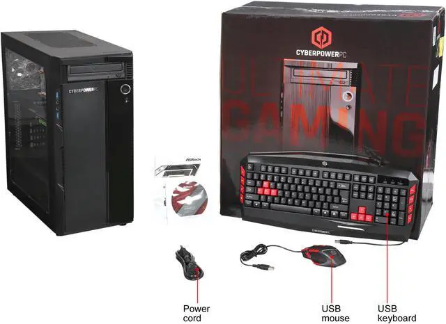 Alt view image 9 of 9 - CyberpowerPC Desktop Computer Gamer Master 2011 AMD Ryzen 5 1400 8GB DDR4 1TB HDD GeForce GTX 1070 Windows 10 Home 64-Bit