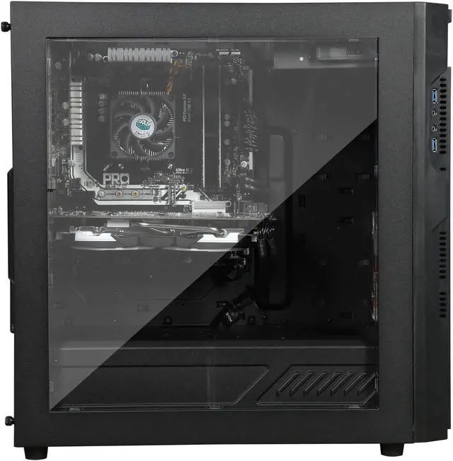 Alt view image 4 of 9 - CyberpowerPC Desktop Computer Gamer Master 2015 AMD Ryzen 5 1400 8GB DDR4 1TB HDD 120GB SSD AMD Radeon RX 580 Windows 10 Home 64-Bit