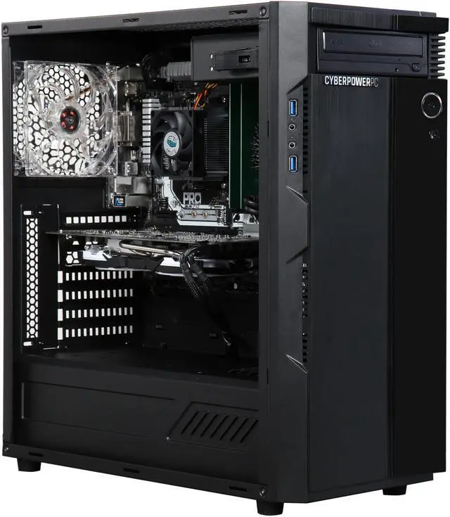 Alt view image 8 of 9 - CyberpowerPC Desktop Computer Gamer Master 2015 AMD Ryzen 5 1400 8GB DDR4 1TB HDD 120GB SSD AMD Radeon RX 580 Windows 10 Home 64-Bit