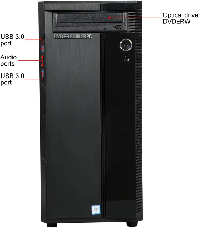 Alt view image 2 of 9 - CyberpowerPC Desktop Computer Gamer Xtreme S770 Intel Core i7 7th Gen 7700 (3.6 GHz) 16 GB DDR4 1 TB HDD 16 GB Optane Memory NVIDIA GeForce GTX 1070 Windows 10 Home 64-Bit