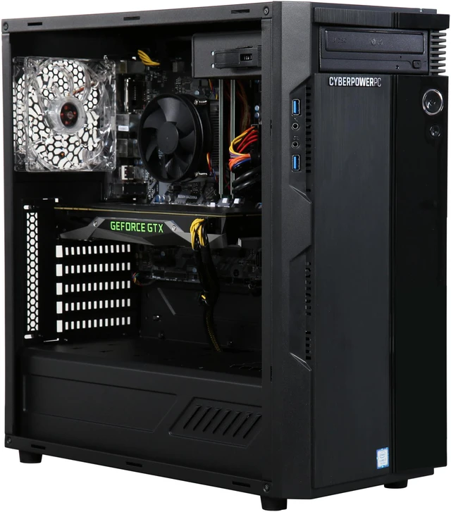 Alt view image 8 of 9 - CyberpowerPC Desktop Computer Gamer Xtreme S770 Intel Core i7 7th Gen 7700 (3.6 GHz) 16 GB DDR4 1 TB HDD 16 GB Optane Memory NVIDIA GeForce GTX 1070 Windows 10 Home 64-Bit
