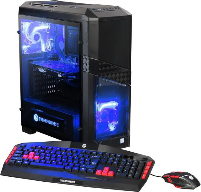 Main image of CyberpowerPC Desktop Computer Gamer Xtreme S555 Intel Core i5-7600 8GB DDR4 1TB HDD 16 GB Optane Memory AMD Radeon RX 580 Windows 10 Home 64-Bit