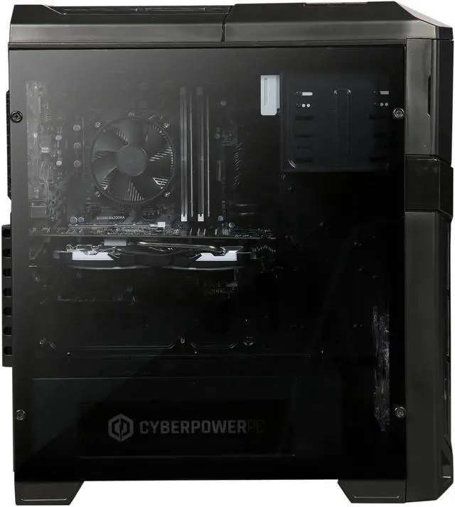 Alt view image 4 of 10 - CyberpowerPC Desktop Computer Gamer Xtreme S555 Intel Core i5-7600 8GB DDR4 1TB HDD 16 GB Optane Memory AMD Radeon RX 580 Windows 10 Home 64-Bit