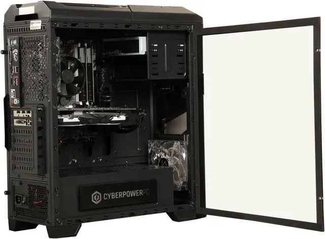 Alt view image 5 of 10 - CyberpowerPC Desktop Computer Gamer Xtreme S555 Intel Core i5-7600 8GB DDR4 1TB HDD 16 GB Optane Memory AMD Radeon RX 580 Windows 10 Home 64-Bit