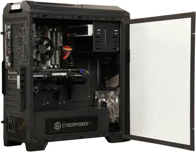 Alt view image 5 of 10 - CyberpowerPC Desktop Computer Gamer Xtreme S580 Intel Core i5-7600 8GB DDR4 1TB HDD 16 GB Optane Memory GeForce GTX 1080 Windows 10 Home 64-Bit