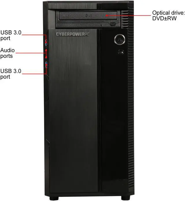 Alt view image 2 of 9 - CyberpowerPC Desktop Computer Gamer Xtreme S750 Intel Core i7-7700 8GB DDR4 1TB HDD 16 GB Optane Memory GeForce GTX 1050 Ti Windows 10 Home 64-Bit