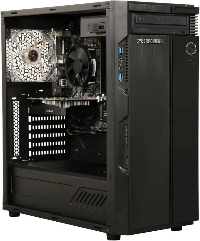 Alt view image 7 of 9 - CyberpowerPC Desktop Computer Gamer Xtreme S750 Intel Core i7-7700 8GB DDR4 1TB HDD 16 GB Optane Memory GeForce GTX 1050 Ti Windows 10 Home 64-Bit