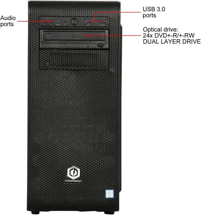 Alt view image 2 of 9 - CyberpowerPC Desktop Computer Zeus Evo Thunder S75 Intel Core i7-7700K 16GB DDR4 2TB HDD 16 GB Optane Memory GeForce GTX 1070 Windows 10 Home 64-Bit