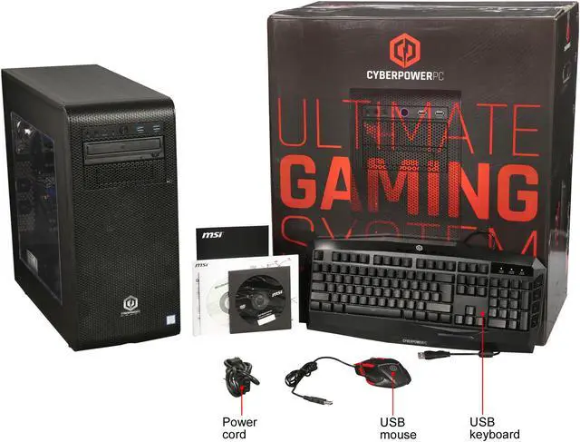 Alt view image 9 of 9 - CyberpowerPC Desktop Computer Zeus Evo Thunder S75 Intel Core i7-7700K 16GB DDR4 2TB HDD 16 GB Optane Memory GeForce GTX 1070 Windows 10 Home 64-Bit