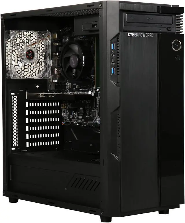 Alt view image 9 of 9 - CyberpowerPC Desktop Computer Gamer Master 2019 AMD Ryzen 3 1200 8GB DDR4 1TB HDD NVIDIA GeForce GT 1030 Windows 10 Home 64-Bit