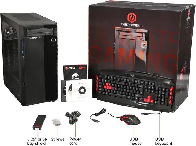 Alt view image 10 of 9 - CyberpowerPC Desktop Computer Gamer Master 2019 AMD Ryzen 3 1200 8GB DDR4 1TB HDD NVIDIA GeForce GT 1030 Windows 10 Home 64-Bit