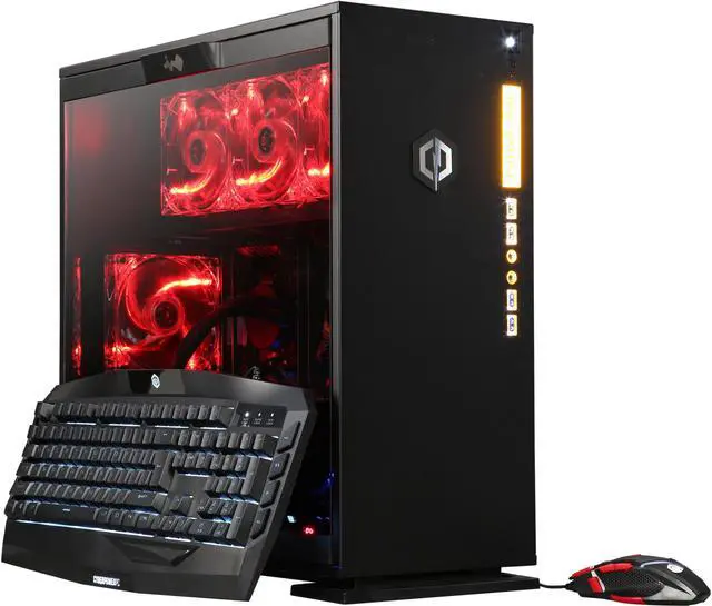 Main image of CyberpowerPC Desktop Computer Gamer Master Pro 100 AMD Ryzen Threadripper 1920X 16GB DDR4 1TB HDD 120GB SSD GeForce GTX 1070 Windows 10 Home 64-Bit