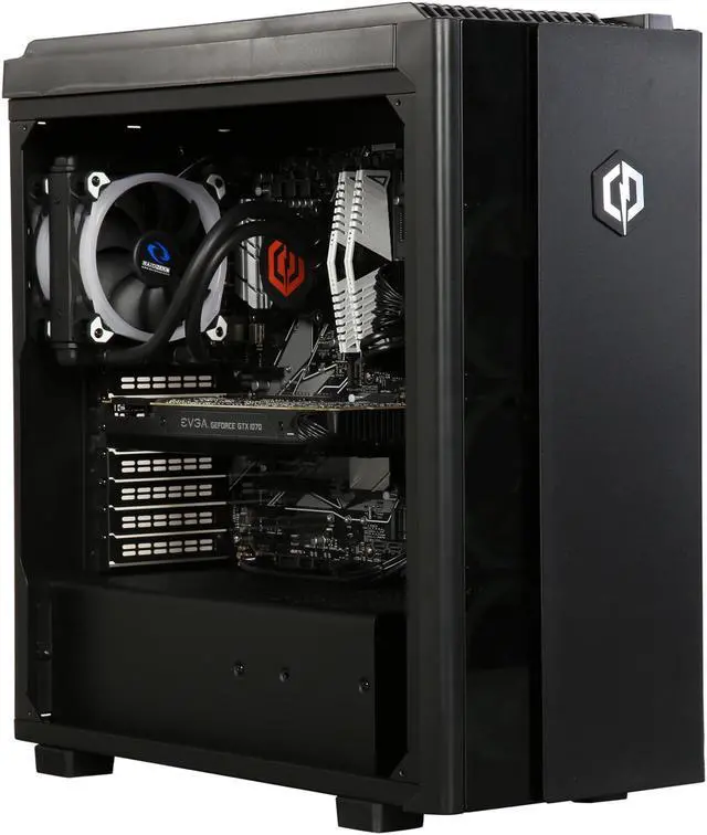 Alt view image 7 of 10 - CyberpowerPC Desktop Computer Gamer Panzer VR PRO 3325 Intel Core i7-8700 16GB DDR4 2TB HDD 120GB SSD GeForce GTX 1070 Windows 10 Home 64-Bit