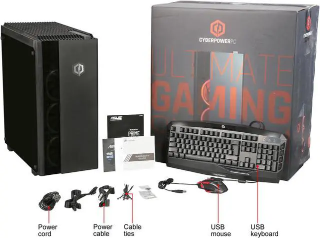 Alt view image 10 of 10 - CyberpowerPC Desktop Computer Gamer Panzer VR PRO 3325 Intel Core i7-8700 16GB DDR4 2TB HDD 120GB SSD GeForce GTX 1070 Windows 10 Home 64-Bit