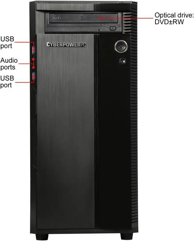 Alt view image 2 of 9 - CyberpowerPC Desktop Computer Gamer Master 2021 AMD Ryzen 7 1700X 8GB DDR4 1TB HDD GeForce GTX 1060 Windows 10 Home 64-Bit