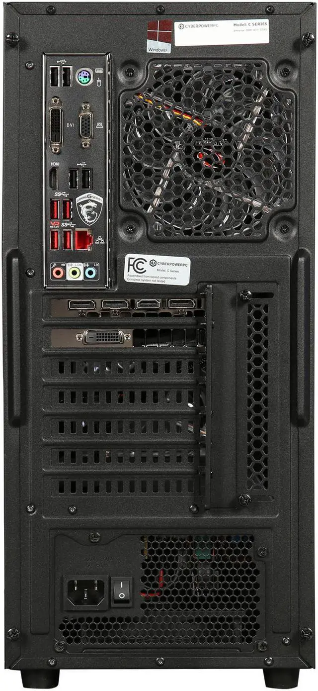 Alt view image 8 of 9 - CyberpowerPC Desktop Computer Gamer Master 2021 AMD Ryzen 7 1700X 8GB DDR4 1TB HDD GeForce GTX 1060 Windows 10 Home 64-Bit