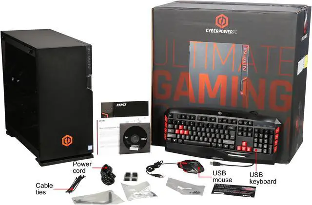 Alt view image 10 of 10 - CyberpowerPC Desktop Computer Gamer Xtreme 1535 Intel Core i7-7800X 16GB DDR4 4TB HDD 512 GB M.2 NVMe SSD GeForce GTX 1080 Windows 10 Home 64-Bit