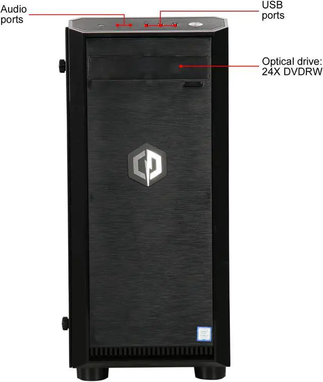 Alt view image 3 of 10 - CyberpowerPC Desktop Computer Gamer Xtreme C287 Intel Core i7-8700K 16GB DDR4 1TB HDD 240GB SSD GeForce GTX 1070 Windows 10 Home 64-Bit