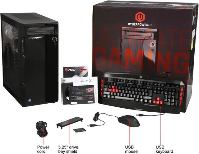 Alt view image 9 of 9 - CyberpowerPC Gaming Desktop Gamer Xtreme C565 Intel Core i5+ 8th Gen 8400 (2.80 GHz) 8 GB DDR4 1 TB HDD 16 GB Optane Memory NVIDIA GeForce GTX 1060 Windows 10 Home 64-Bit