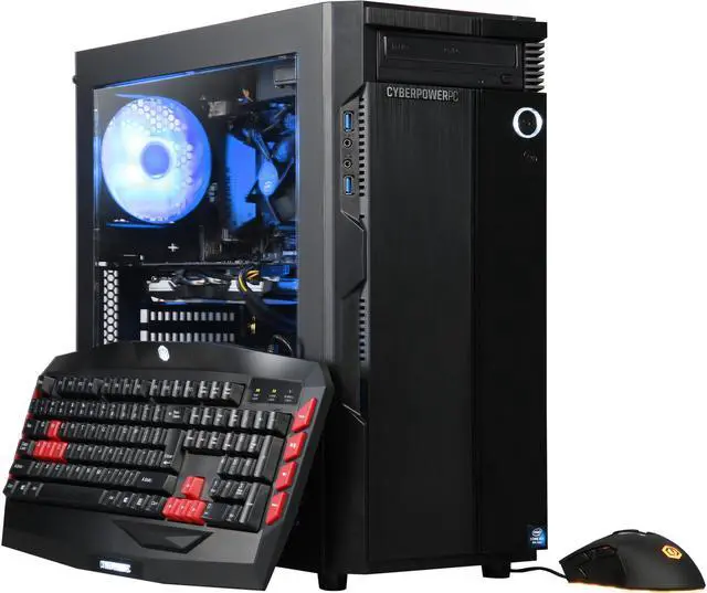 Main image of CyberpowerPC Gaming Desktop Gamer Xtreme C578 Intel Core i5+ 8th Gen 8600K (3.60 GHz) 8 GB DDR4 2 TB HDD 16 GB Optane Memory NVIDIA GeForce GTX 1070 Windows 10 Home 64-Bit