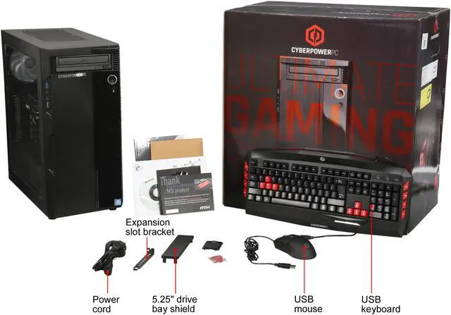 Alt view image 9 of 9 - CyberpowerPC Gaming Desktop Gamer Xtreme C578 Intel Core i5+ 8th Gen 8600K (3.60 GHz) 8 GB DDR4 2 TB HDD 16 GB Optane Memory NVIDIA GeForce GTX 1070 Windows 10 Home 64-Bit
