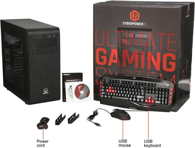 Alt view image 8 of 8 - CyberpowerPC Desktop Computer Gamer Master 2063 Intel Core i7-2600 8GB DDR4 1TB HDD NVIDIA GeForce GT 1030 Windows 10 Home 64-bit