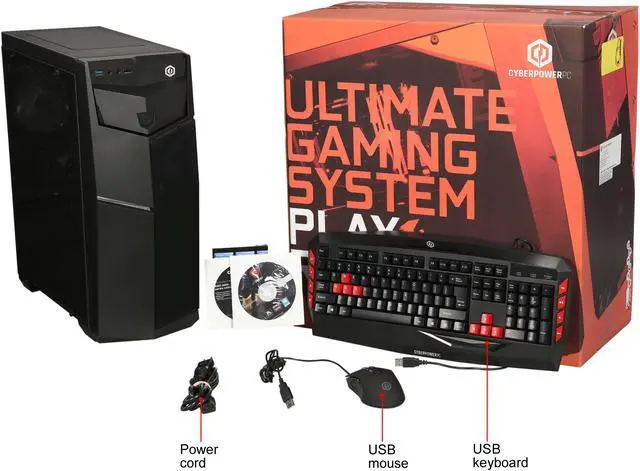 Alt view image 9 of 9 - CyberpowerPC Desktop Computer Gamer Ultra 2229X AMD FX-Series FX-6300 8GB DDR3 1TB HDD AMD Radeon R7 240 Windows 10 Home 64-bit