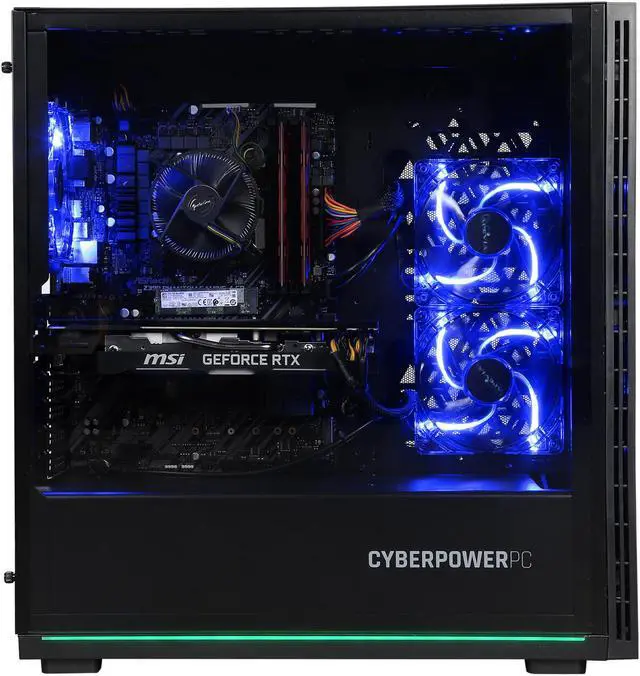 Alt view image 4 of 9 - CYBERPOWERPC - Gaming Desktop PC - Intel Core i7-9700K (8-Core 3.6 GHz), NVIDIA GeForce RTX 2070 SUPER (8 GB), 16 GB DDR4, 500 GB SSD, Intel Z390, Windows 10 Home 64-bit Gamer Xtreme (GX9767S)
