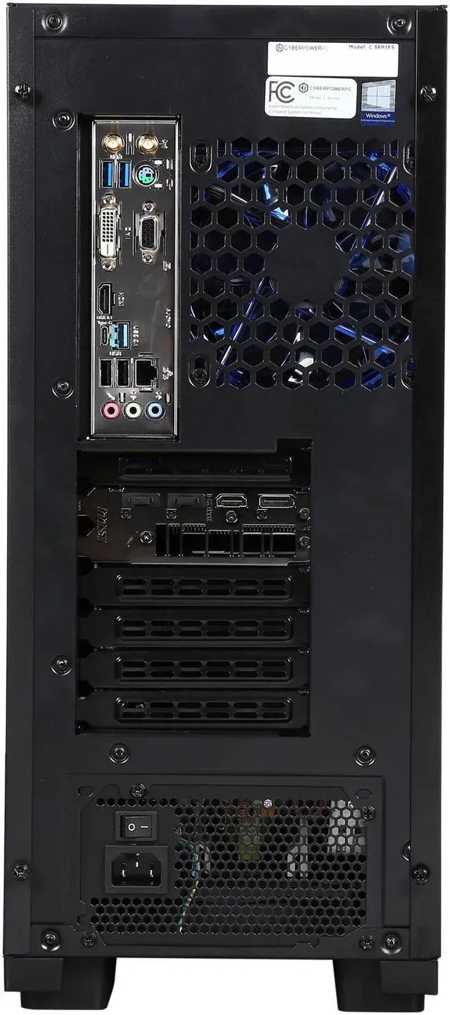 Alt view image 8 of 9 - CYBERPOWERPC - Gaming Desktop PC - Intel Core i7-9700K (8-Core 3.6 GHz), NVIDIA GeForce RTX 2070 SUPER (8 GB), 16 GB DDR4, 500 GB SSD, Intel Z390, Windows 10 Home 64-bit Gamer Xtreme (GX9767S)