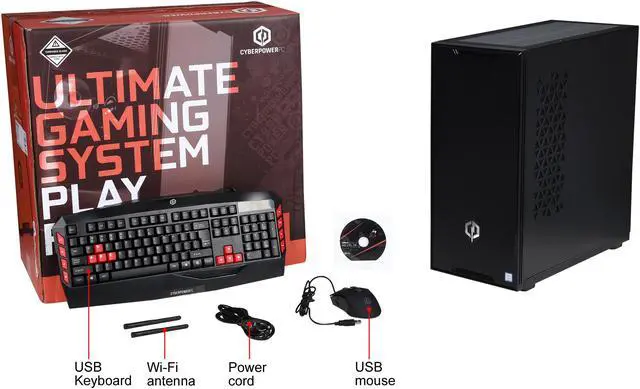 Alt view image 9 of 9 - CYBERPOWERPC - Gaming Desktop PC - Intel Core i7-9700K (8-Core 3.6 GHz), NVIDIA GeForce RTX 2070 SUPER (8 GB), 16 GB DDR4, 500 GB SSD, Intel Z390, Windows 10 Home 64-bit Gamer Xtreme (GX9767S)