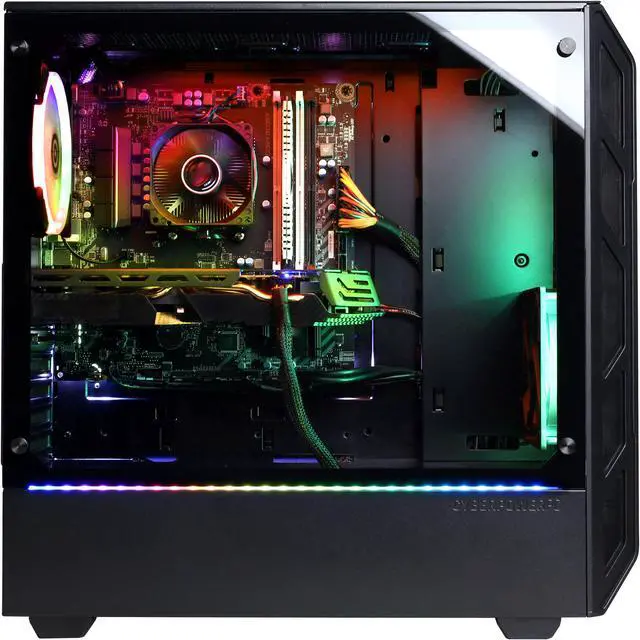 Alt view image 5 of 6 - CYBERPOWERPC Gamer Force ET8830 - Gaming Desktop PC - AMD Ryzen 5 2600 (6-Core 3.4 GHz) AMD Radeon RX 580 (4 GB) 8 GB DDR4 240 GB SSD 2 TB HDD Windows 10 Home 64-bit