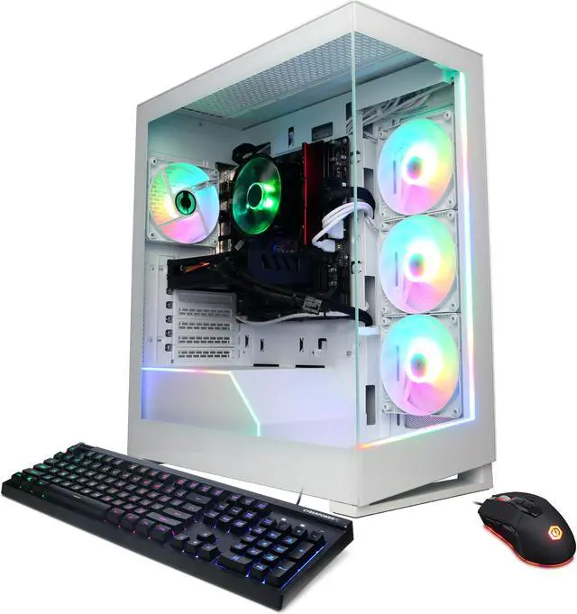Main image of CyberpowerPC Gaming Desktop Gamer Master GMAI3800CPG AMD Ryzen 5 8600G 16GB DDR5 1TB PCIe SSD AMD Radeon RX 7600 Windows 11 Home 64-bit