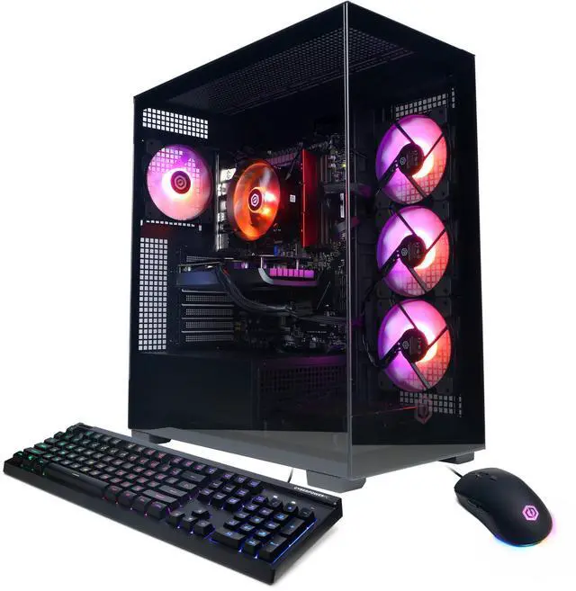 Main image of CyberpowerPC Gaming Desktop Gamer Master GMAI4400CPG AMD Ryzen 5 9600X 16GB DDR5 1TB PCIe SSD GeForce RTX 4060 Windows 11 Home 64-bit
