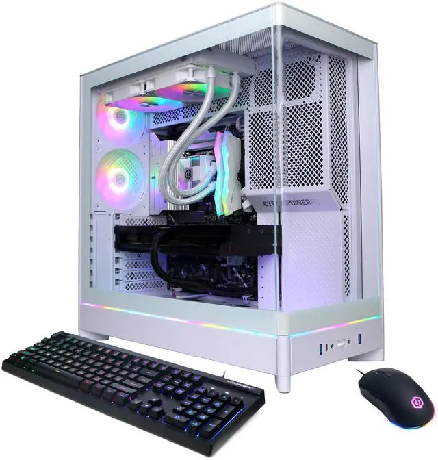 Alt view image 2 of 7 - CyberPowerPC Gamer Supreme Liquid Cool GXL70100 - Intel Core Ultra 7 265KF 3.9GHz CPU, 32GB DDR5, NVIDIA GeForce RTX 5070 Ti 16GB, 2TB PCIe 4.0 NVMe SSD & Win 11 Home