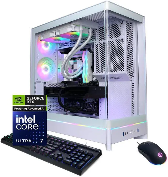 Main image of CyberPowerPC Gamer Supreme Liquid Cool GXL70100 - Intel Core Ultra 7 265KF 3.9GHz CPU, 32GB DDR5, NVIDIA GeForce RTX 5070 Ti 16GB, 2TB PCIe 4.0 NVMe SSD & Win 11 Home
