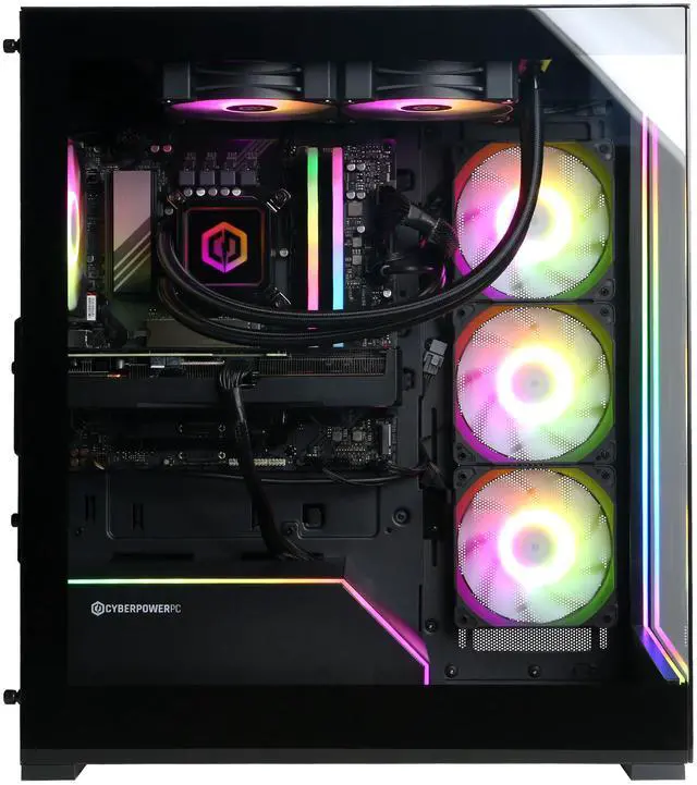 Alt view image 7 of 7 - CyberPowerPC Gamer Supreme Liquid Cool GXL70240 - Intel Core Ultra 7 265F 2.4GHz CPU, 32GB DDR5, NVIDIA GeForce RTX 5070 12GB, 2TB PCIe 4.0 NVMe SSD & Win 11 Home