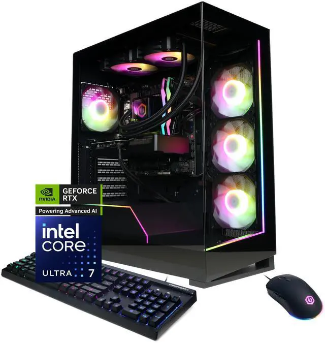 Main image of CyberPowerPC Gamer Supreme Liquid Cool GXL70240 - Intel Core Ultra 7 265F 2.4GHz CPU, 32GB DDR5, NVIDIA GeForce RTX 5070 12GB, 2TB PCIe 4.0 NVMe SSD & Win 11 Home