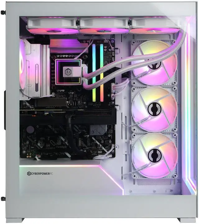 Alt view image 7 of 7 - CyberPowerPC Gamer Supreme Liquid Cool GXL70270 - Intel Core Ultra 9 285K 3.7GHz CPU, 32GB DDR5, NVIDIA GeForce RTX 5070 12GB, 1TB PCIe 4.0 NVMe SSD & Win 11 Home