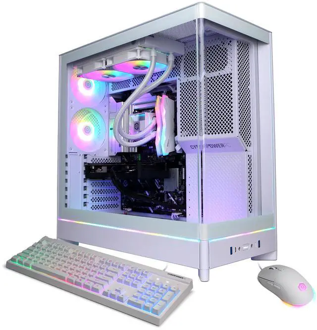 Alt view image 2 of 7 - CyberPowerPC Gamer Supreme Liquid Cool GXL70490 - Intel Core Ultra 7 265KF 3.9GHz CPU, 32GB DDR5, NVIDIA GeForce RTX 5060 Ti 16GB, 2TB PCIe 4.0 NVMe SSD & Win 11 Home