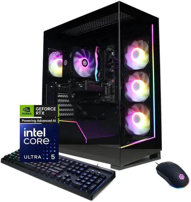 Main image of CyberPowerPC Gamer Xtreme GXL70590 - Intel Core Ultra 5 225F 3.3GHz CPU, 16GB DDR5, NVIDIA GeForce RTX 5060 Ti 8GB, 2TB PCIe 4.0 NVMe SSD & Win 11 Home